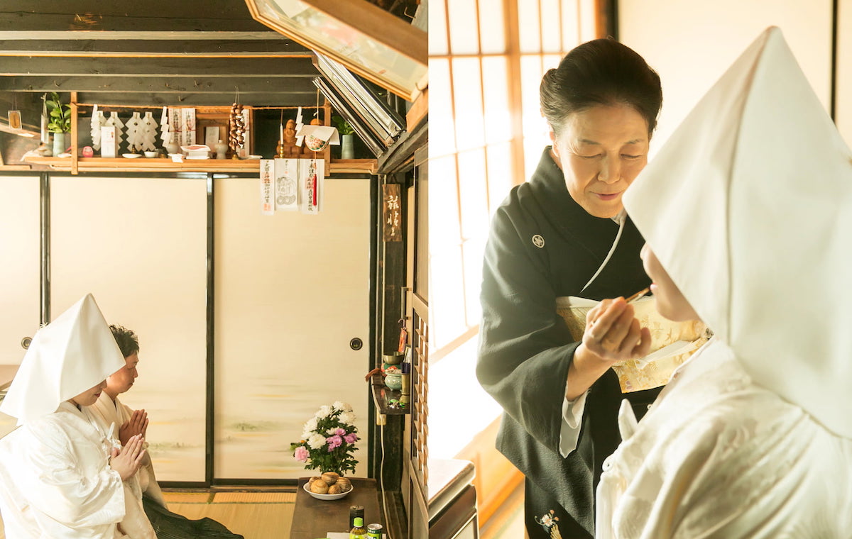 慣れしたんだ自宅での新婦着付